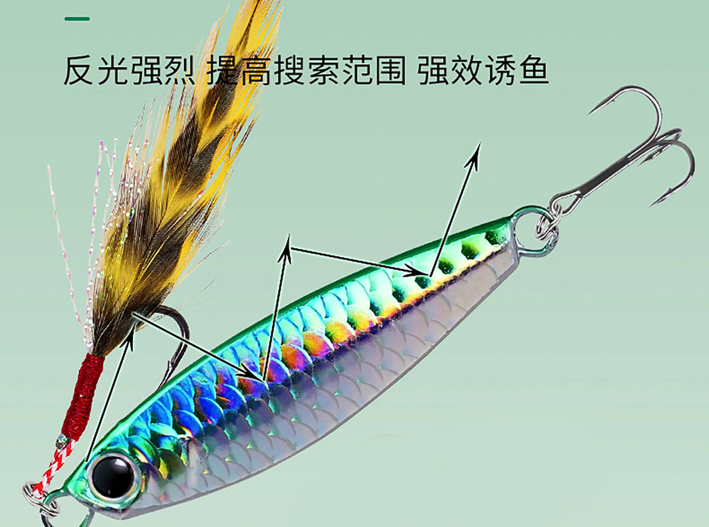 Fish-Scale Casting Metal Jig, 7–30 g (0.25–1.06 oz) – product photo
