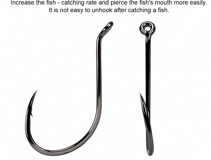 Octopus Beak Offset Hooks, Sizes 4/0–9/0, 10 Pack – product photo