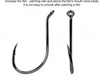 Octopus Beak Offset Hooks, Sizes 4/0–9/0, 10 Pack – product photo