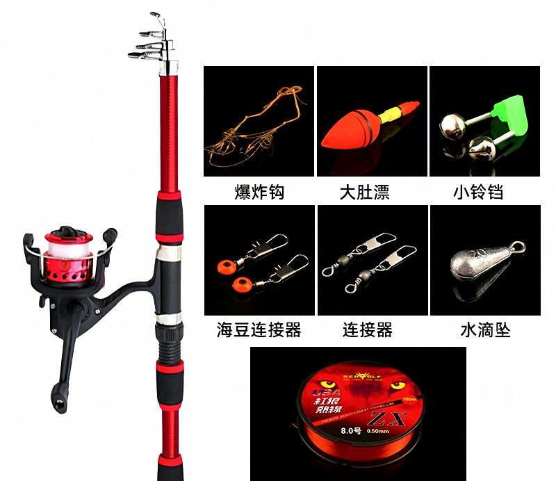 Telescopic Fiberglass Surf Rod, 1.8 m / 2.1 m (5.9/6.9 ft) – product photo