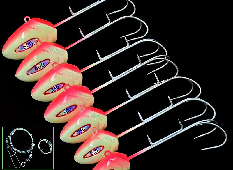 Glow Jig & Hook Rig for Hairtail, 7–500 g (0.25–17.6 oz) – product photo