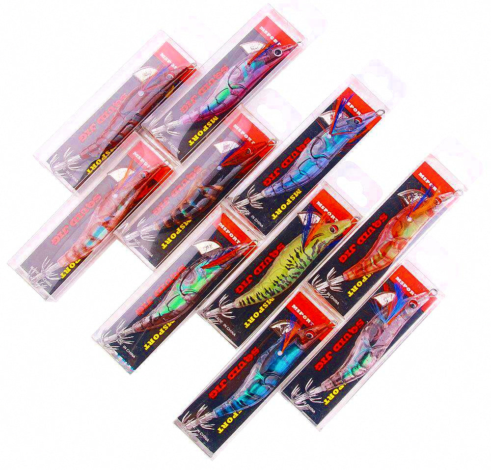 Glow Wooden Shrimp Squid Jig (Egi), Size 2.5 – product photo