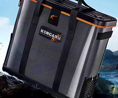 Portable Hard Shell Live Fish Bucket, Sit-On Lid, 45 or 55 – product photo