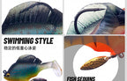 Weighted T-Tail Soft Swimbait, 10 g & 14 g (0.35 & 0.5 oz) – product photo