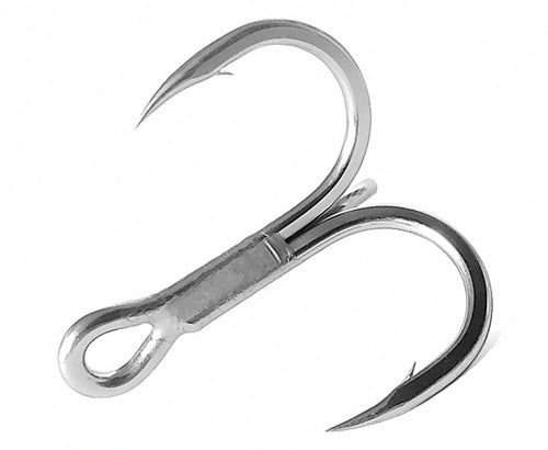 Barbed Treble Hooks for Saltwater Boat Fishing, Size 8 to 2/0 – product photo