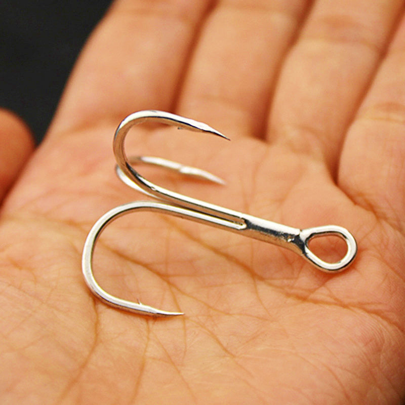 Reinforced Treble Hooks, High-Carbon Steel, 10 Pack – product photo