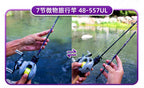 7-Piece Carbon Travel Rod, UL/ML, Spinning or Casting – product photo