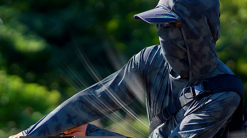 Men's UPF 50+ Hooded Fishing Sun Shirt, Camo Print – product photo