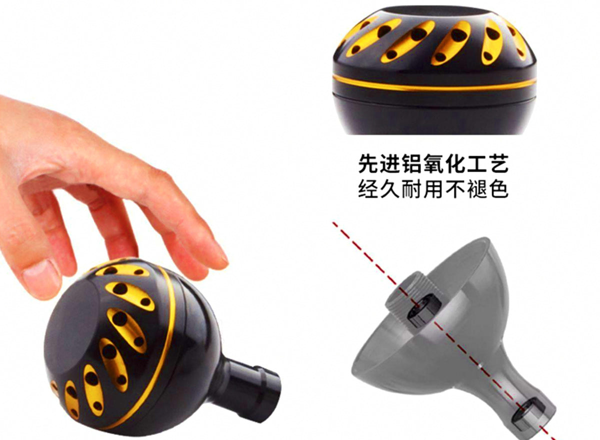 Baitcasting Reel Handle, Carbon Double Arm, Aluminum Knob – product photo