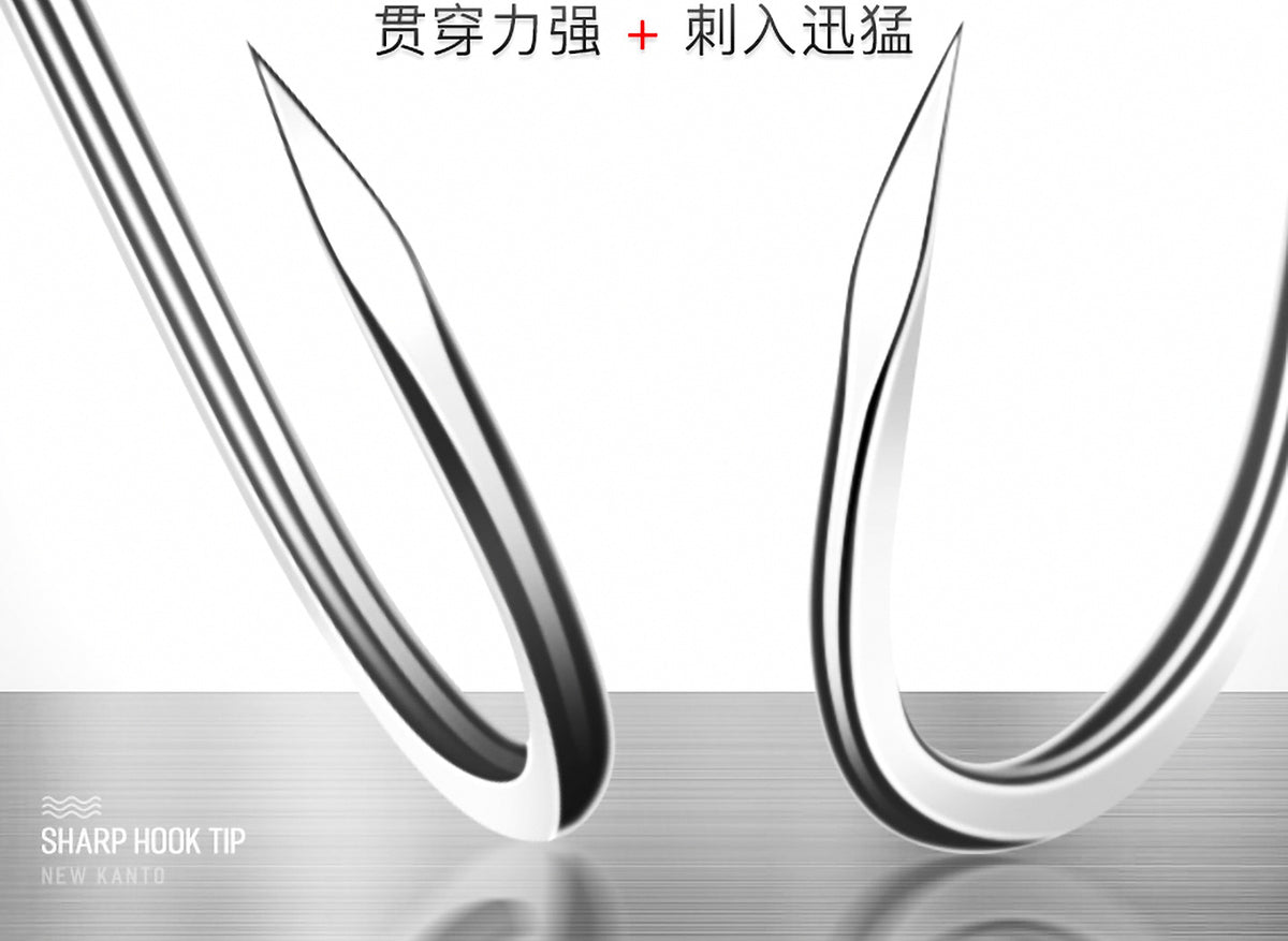 High-Carbon Iseni Barbed Hooks, 100 pcs, Size 6–14 – product photo
