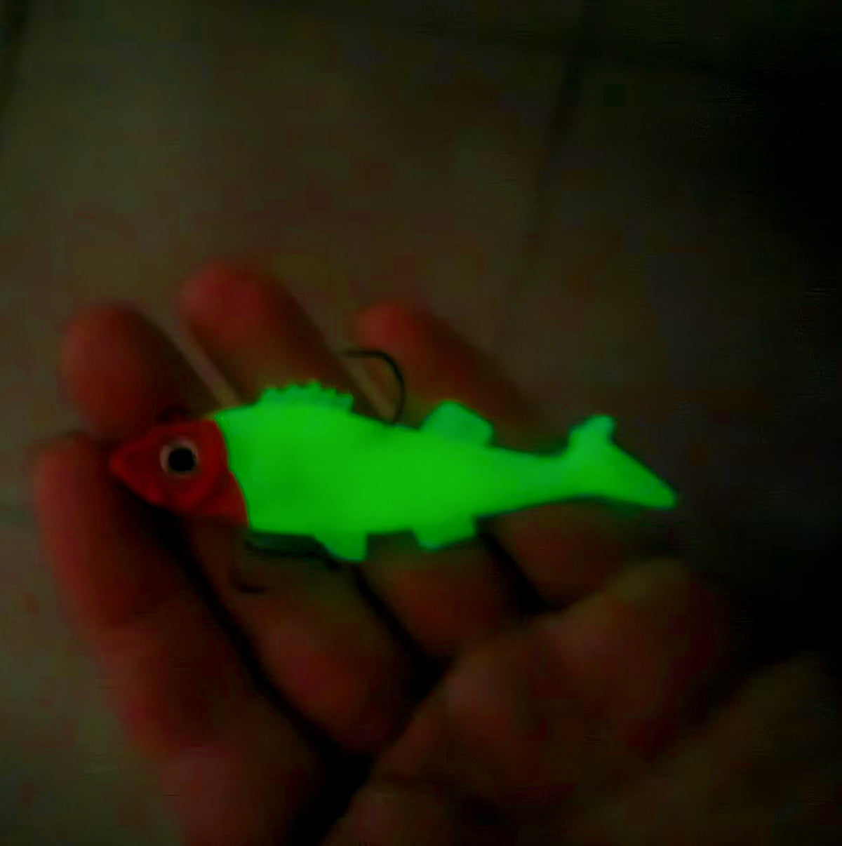Soft Swimbait Lure, 15 g (0.5 oz), Glow Red Head or Pink – product photo