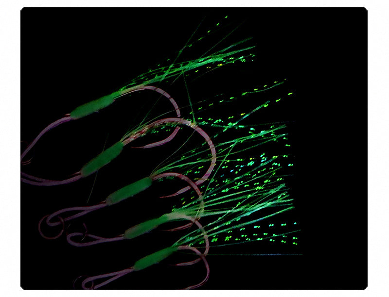 Glow Single Jig Hook, Barbed, Sizes 10–18 – product photo