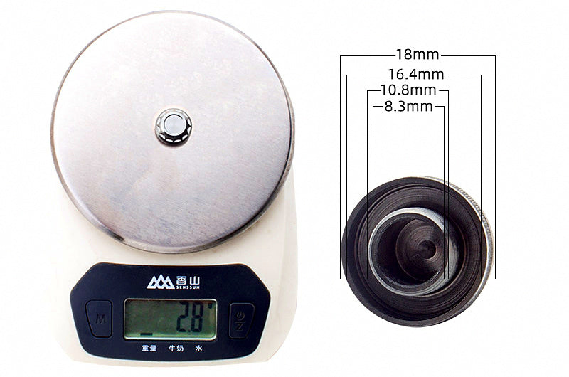 Aluminum Spinning Reel Handle Cap Nut, Screw-In Style, S Type – product photo