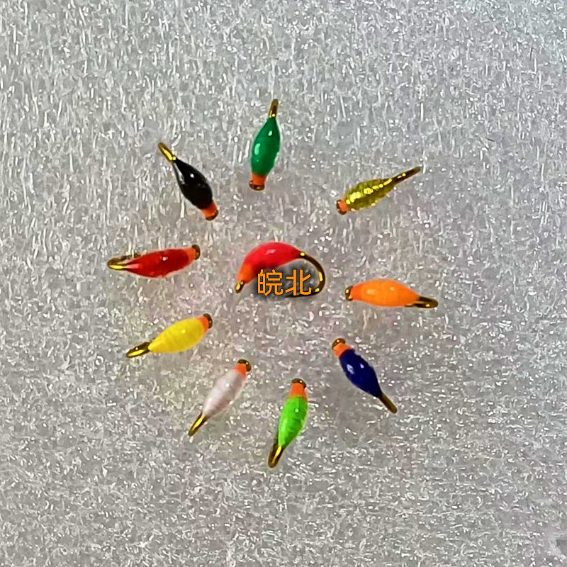 Orange Head Nymph Flies, Barbed Hand-Tied, #10–#20 – product photo