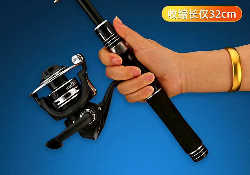 Telescopic Travel Rod & Reel Combo, 1.6–2.7 m (5.2–8.9 ft) – product photo