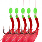 Red Fish Skin Rig, 6 Hooks per Rig, Sizes 3–20 – product photo
