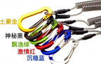 Coiled Fishing Pliers Lanyard with Carabiner, Steel Wire Core – product photo