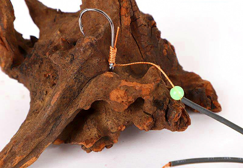 Glow Bead Flip Hook Rig, Barbed Hooks, Sizes 8–14 – product photo