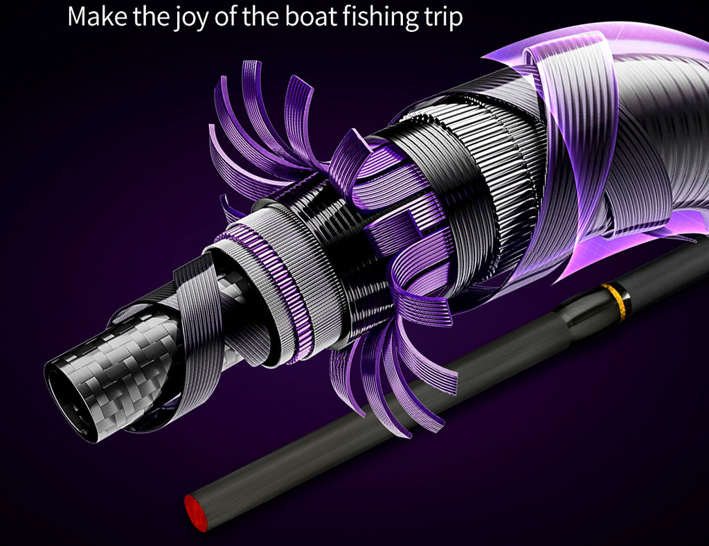 Slow Pitch Jigging Rod, Solid Carbon, 1-Piece, 1.8-1.98 m – product photo