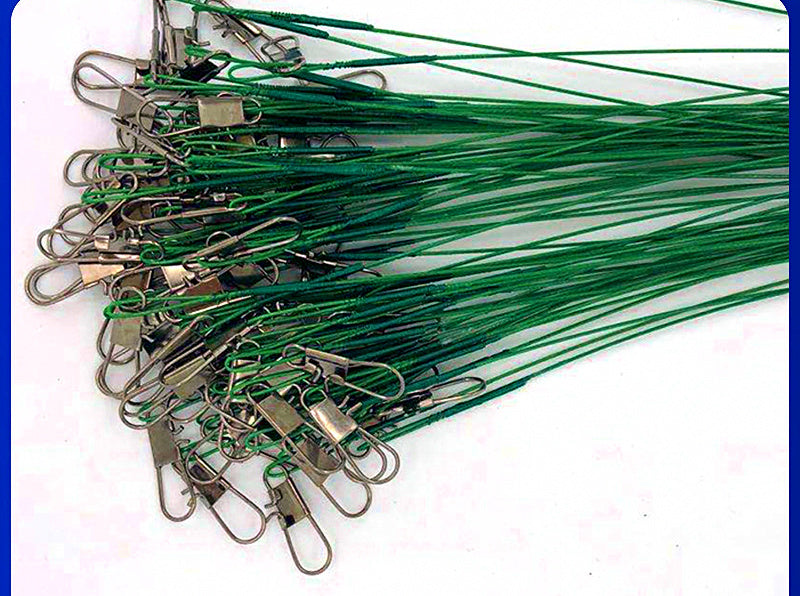 Wire Leader with Swivel & Snap, 15–30 cm (6–12 in), 100 Pack – product photo