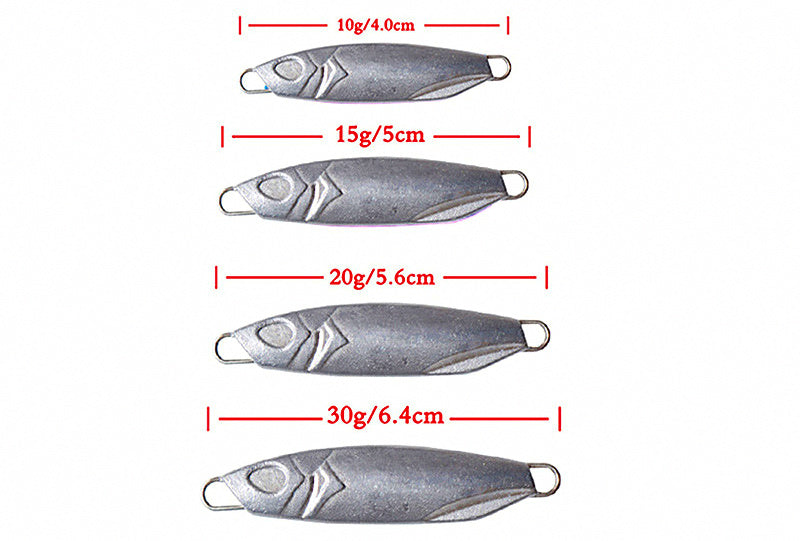 Metal Casting Jig, Bare or Hooked, 10–30 g (0.35–1.06 oz) – product photo