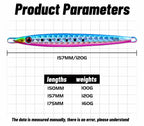 Slow Pitch Metal Jig, 100–160 g (3.5–5.6 oz) – product photo