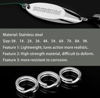Stainless Steel Double Split Rings, 100 pcs, Sizes 0–6 – product photo