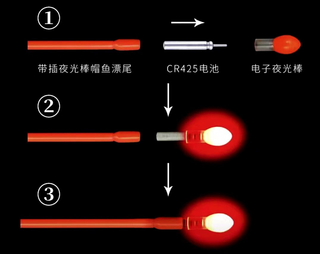 LED Float Tip Light, Electronic Glow Stick for Night Fishing – product photo