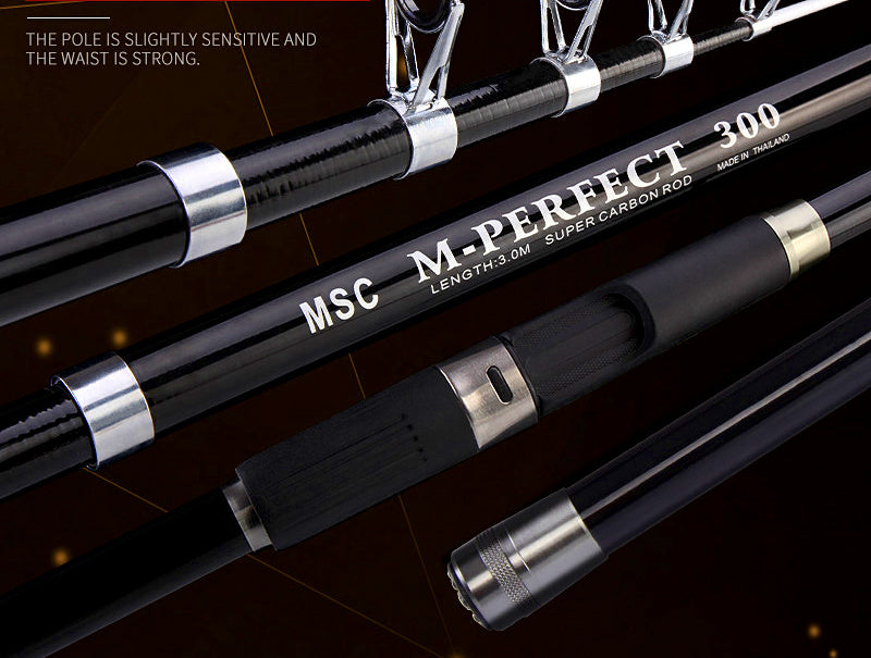 Soft Tip Carbon Rock Fishing Rod, 5-Section, 2.1–3.6 m (6.9–11.8 ft) – product photo