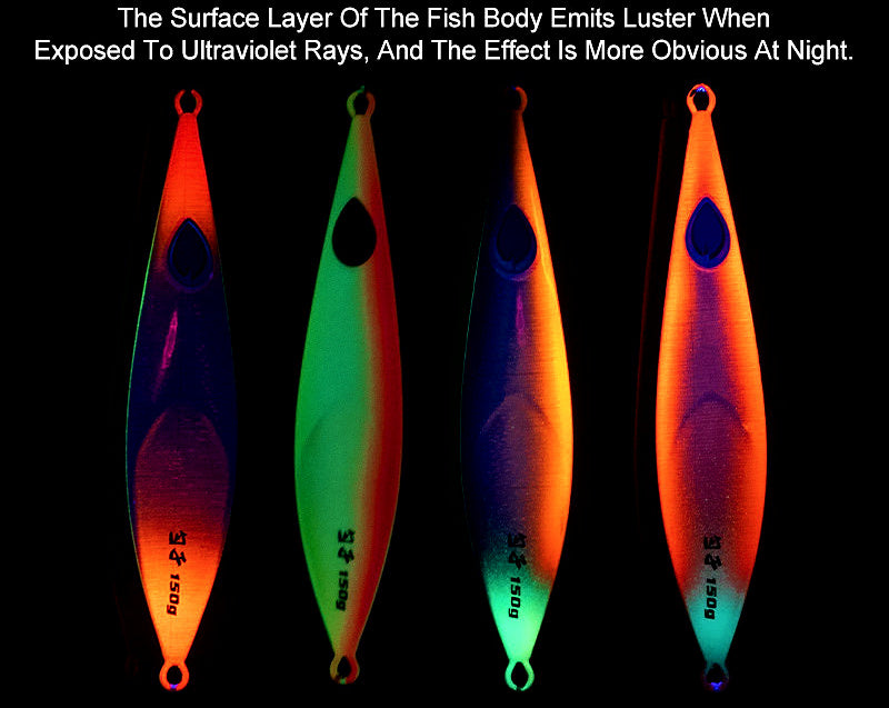 Glow UV Slow Pitch Jig, 80–150 g (2.8–5.3 oz) – product photo