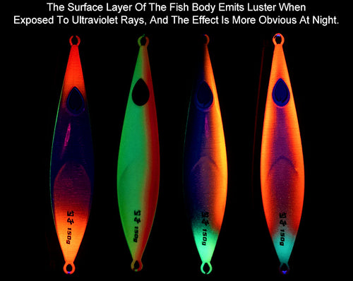 Glow UV Slow Pitch Jig, 80–150 g (2.8–5.3 oz) – product photo