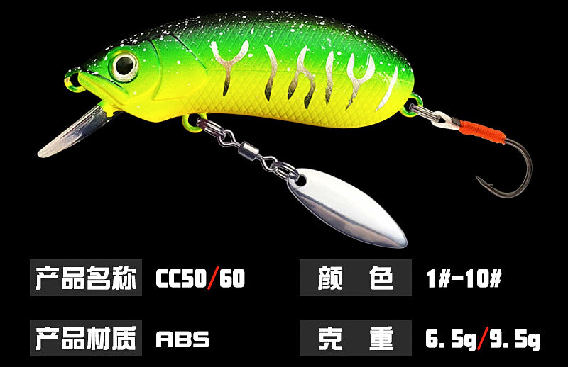 Short-Lip Blade Lure, Single Hook, 6.5–9.5 g (0.23–0.34 oz) – product photo