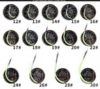 Pre-Tied Glow Offset Hooks with Barb, No. 12–28 (Saltwater) – product photo