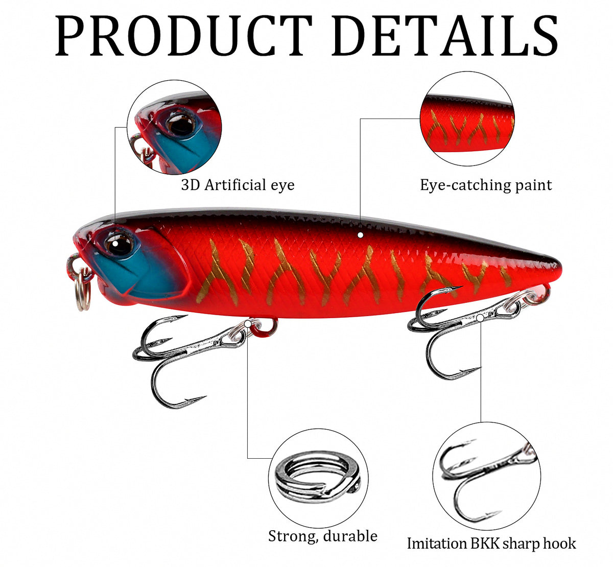 Floating Pencil Lure, 6.5 cm (2.6 in) / 5.3 g (0.19 oz) – product photo