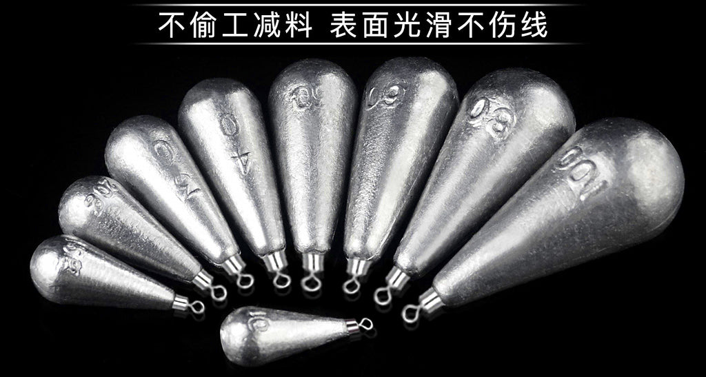 Teardrop Sinker with Eyelet, 0.35–5.3 oz (10–150 g) – product photo