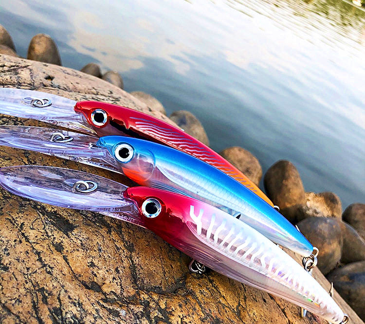 Diving Minnow Trolling Lure, 47.6 g (1.7 oz), Steel Wire – product photo