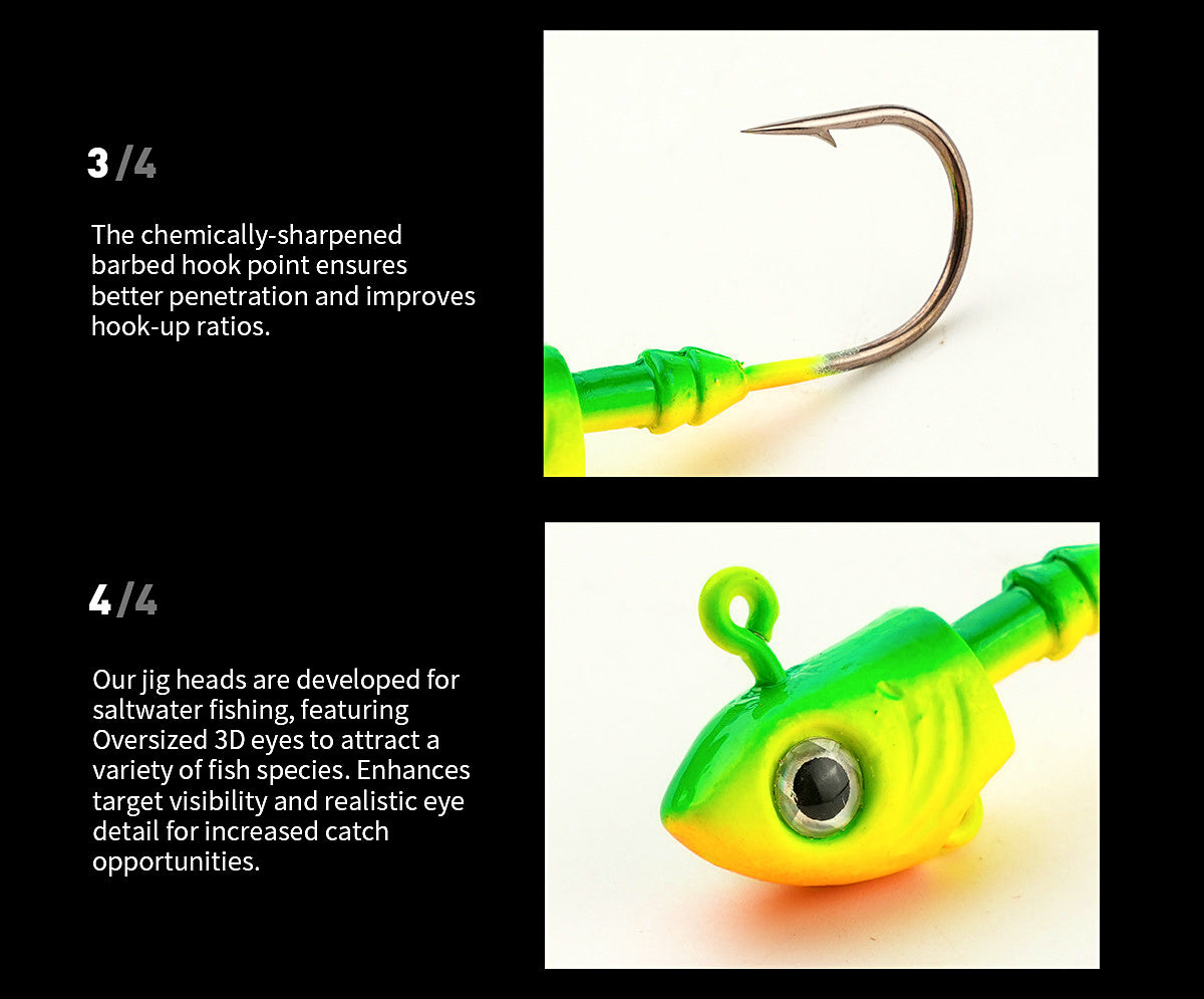 Lead Jig Head Hooks for Soft Baits, 10–45 g (0.35–1.6 oz) – product photo