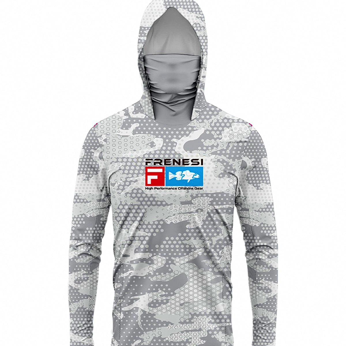 Men's Long Sleeve Hooded Fishing Shirt with Face Mask – product photo