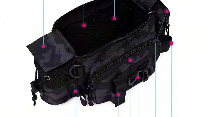 Waterproof Fishing Tackle Bag Set, Waist & Crossbody Pack – product photo