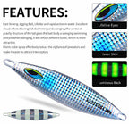 Slow Pitch Jig, 180-280 g (6.3-9.9 oz), Glow Lead Jig – product photo
