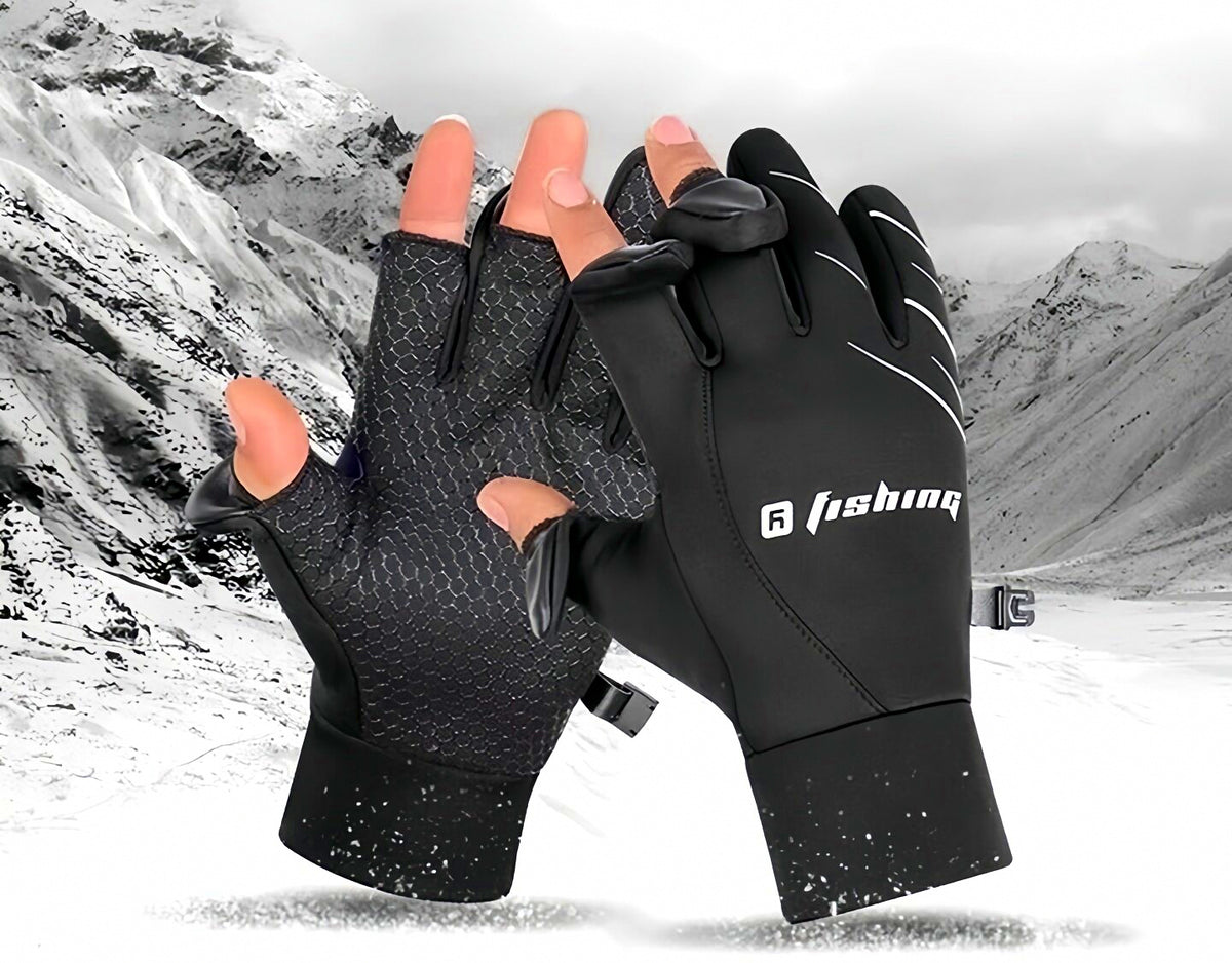 Winter Fishing Gloves, 3-Finger Flip-Top, Men's One Size – product photo