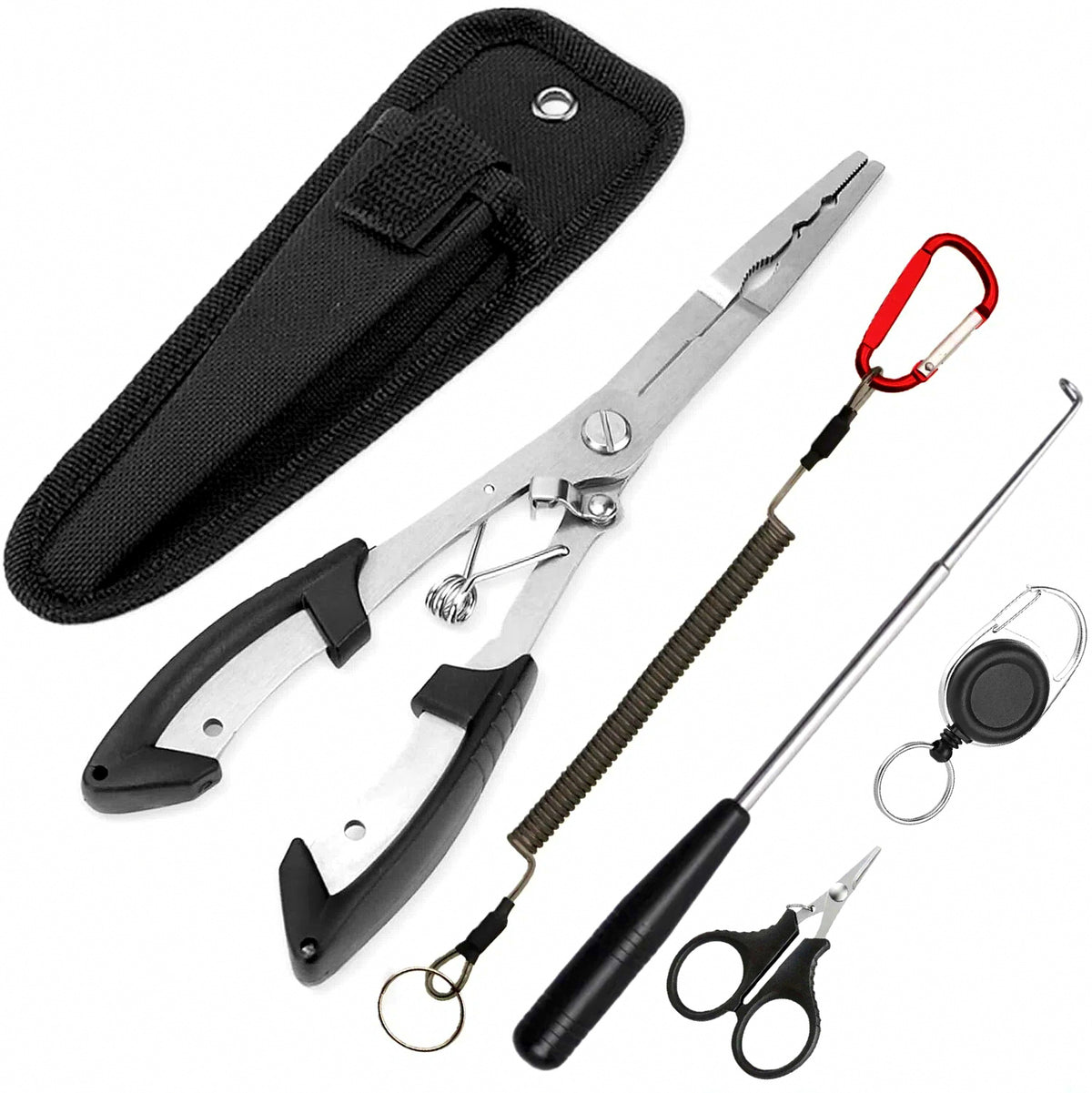 Stainless Steel Fishing Pliers, 16 cm & 21 cm (6.3 & 8.3 in) – product photo