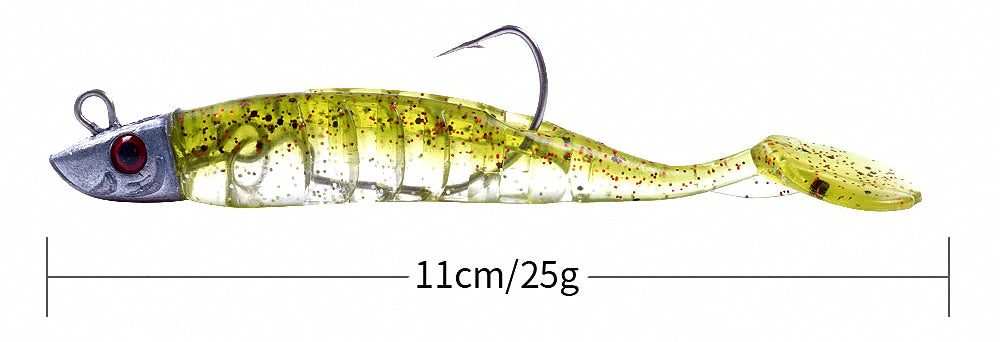 Jig Head T-Tail Soft Swimbait, 15 g (0.5 oz) & 25 g (0.9 oz) – product photo