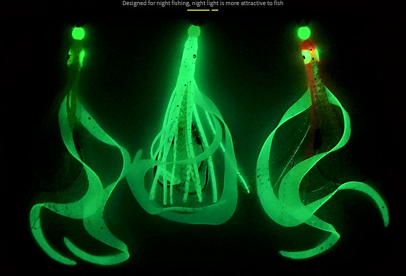 Glow Squid Skirt Double Assist Hooks for Slow Pitch Jigs – product photo
