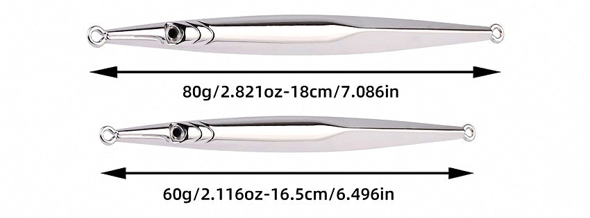 Fast Sinking Slow Pitch Metal Jig, 60–80 g (2.1–2.8 oz) – product photo