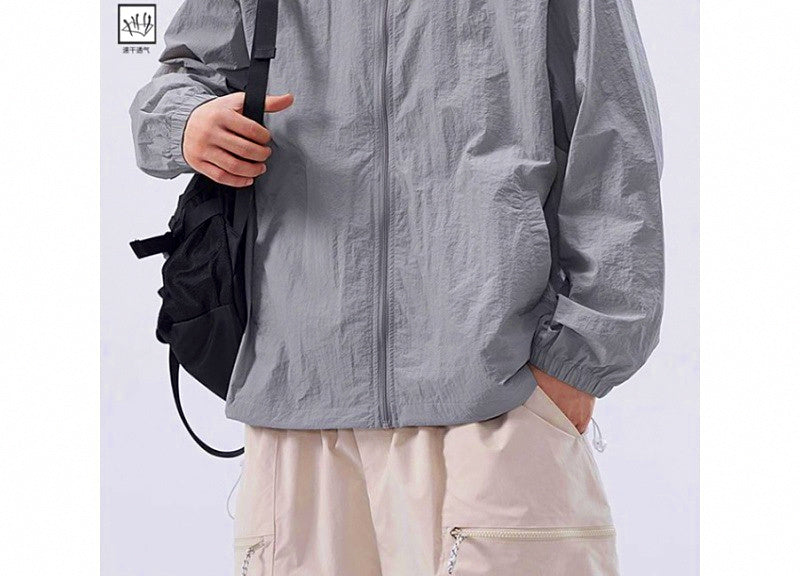 Lightweight Hooded Sun Protection Fishing Jacket, UPF 50 – product photo