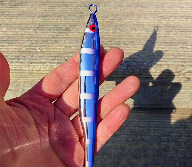Mirror Plated Metal Jig, Glow Stripe, 200 & 300 g (7.1 & 10.6 oz) – product photo