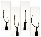 Barbless Curved Shank Fly Hooks, Sizes 6–18, 10-Pack – product photo