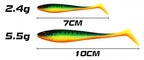 Paddle Tail Swimbait Soft Lure, 7 cm or 10 cm, 7-Pack – product photo