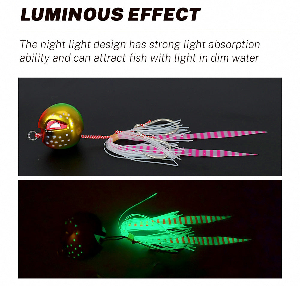 Slow Pitch Jig, Glow, 60–200 g (2.1–7.1 oz) – product photo